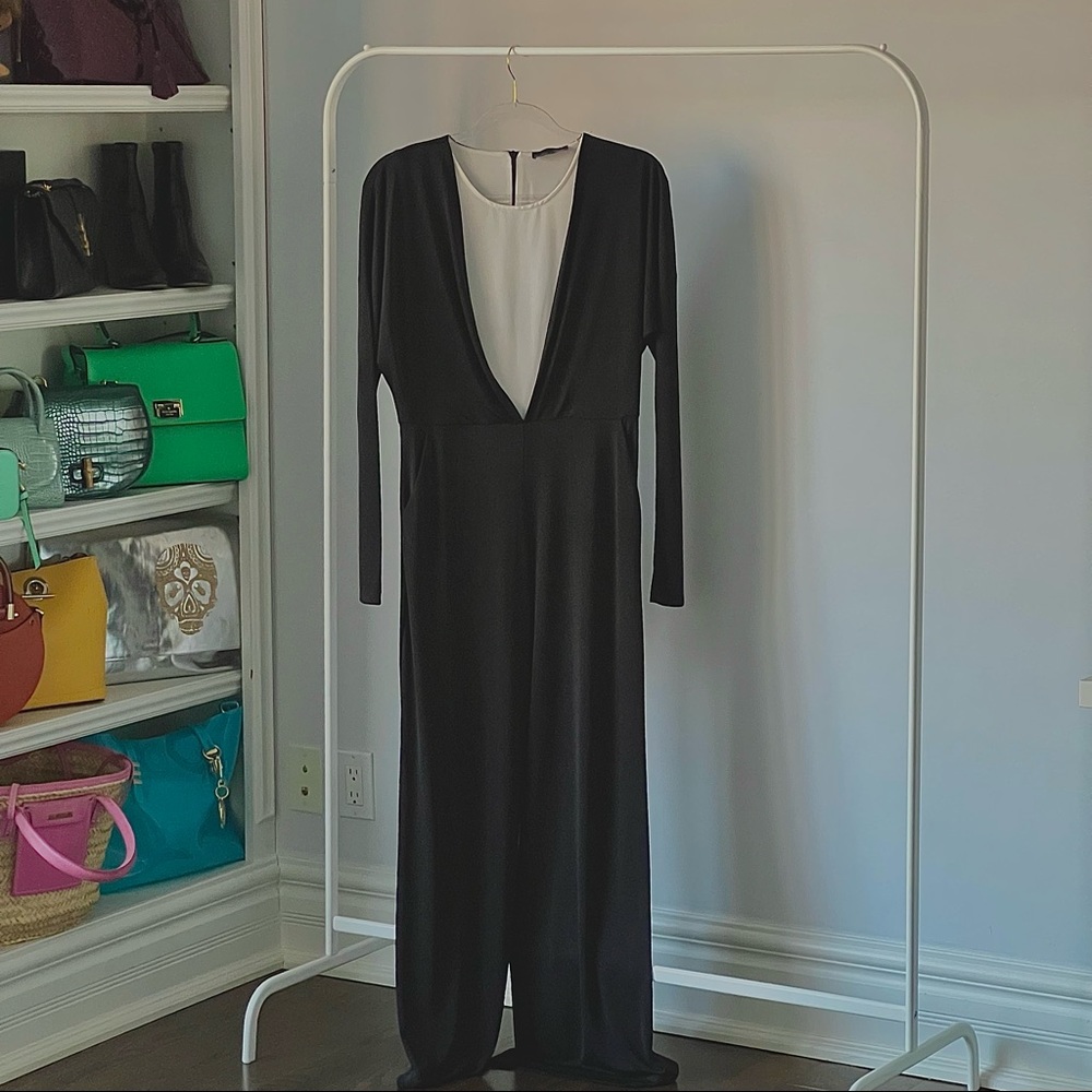 ZARA Black & White Jumpsuit